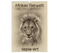 Afrikas Tierwelt - Sepia-Art (Wandkalender 2026 DIN A3 hoch), CALVENDO Monatskalender: Faszinierende Welt der wilden Tiere Afrikas im Sepia-Look