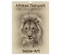 Afrikas Tierwelt - Sepia-Art (Wandkalender 2026 DIN A4 hoch), CALVENDO Monatskalender: Faszinierende Welt der wilden Tiere Afrikas im Sepia-Look