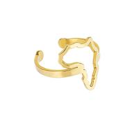 Afrique Carte Bagues Pour Femmes Anneau Réglable - Cartes De L'Afrique Contour Charme Ethnique Ouverture Doigt Classique Bijoux Bague Pour Unisexe Dames Cadeau De Fête D'Anniversaire,Or,Co