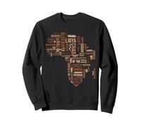Afrique Carte Pays Histoire Noire Fierté Afro-Américaine Sweatshirt