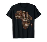 Afrique Carte Pays Histoire Noire Fierté Afro-Américaine T-Shirt