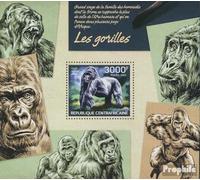 Afrique Centrale République Bloc-Feuillet 1160 (complète. édition) Neuf avec Gomme Originale ** MNH 2014 Gorillas (Timbres pour Les collectionneurs) Autres mammifères (singes/Dinosaures/éléphants.