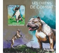 Afrique Centrale République Bloc-Feuillet 1253 (complète. édition) Neuf avec Gomme Originale ** MNH 2014 Kampfhunde (Timbres pour Les collectionneurs) Chiens/Loups/hyènes