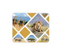 Afrique Collage Tapis de Souris Pad - Lion Girafe Rhino Zebra Fun # 15067 Ordinateur Cadeau