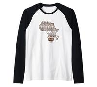Afrique Contour Carte Motif Carte Continent Manche Raglan