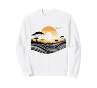 Afrique Coucher De Soleil Baobab Arbres Nature Paysage Horizon Sweatshirt