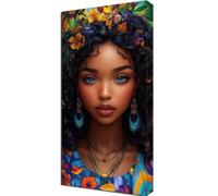 Afrique Diamond Painting Adulte, 5D Diamond Painting Femme Kit Broderie Diamant Complet Kit 70x140CM Peinture Diamant Adulte DIY Point de Croix Cristal Art pour Tableau Decoration Murale,Cadeau Y6-958