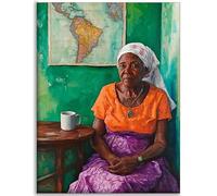 Afrique Diamond Painting Adulte 80x100cm Diamond Painting Femme ,Activité Manuelle Adulte Broderie Point de Croix Peinture Diamant , diy Cristal Art Kit Loisirs CréAtifs Enfant Peinture Diamant C-Q515