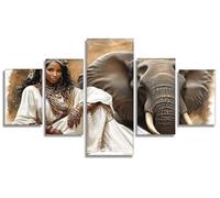 Afrique Diamond Painting Adulte, Diamond Painting Éléphant Lot de 5 Peinture Diamant Peinture Numero Adulte Loisir Creatif Enfant Diamant Strass Kit Mosaique pour Decoration Maison 125x60cm, Model578