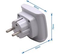 Afrique Du Sud Adaptateur À 3 Broches, Grand Connecteur Type M (Pas Pour La Prise Indienne De Type D À 3 Broches) Converti En Prise Eu 2 Broches Avec Obturateur De Sécurité (3 Pièces Blanc)[Z3694]