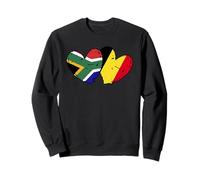Afrique du Sud Belgique Love Heart Drapeau Belgique Afrique du Sud Sweatshirt