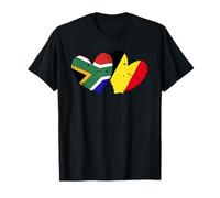 Afrique du Sud Belgique Love Heart Drapeau Belgique Afrique du Sud T-Shirt