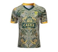 Afrique du Sud Edition Maillot de Rugby, T-Shirt de Rugby Polo Maillot d'entraînement de Match for Hommes(L)
