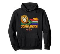 Afrique du Sud Lion Vintage avec Drapeau Afrique Souvenir Sweat à Capuche