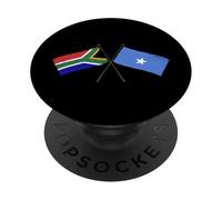 Afrique du Sud Somalie Crossed Flags South African Somali PopSockets PopGrip Adhésif