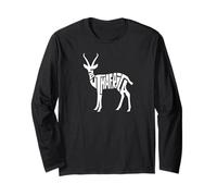 Afrique du Sud Springbok Word Art - Animal Africain drôle Manche Longue