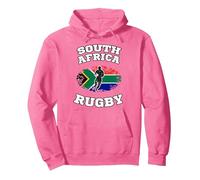 Afrique du Sud Springboks Rugby Sweat à Capuche, Unisexe pour Adultes, Rose Vif, S