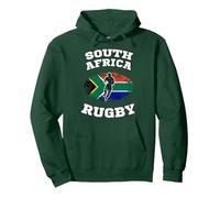 Afrique du Sud Springboks Rugby Sweat à Capuche, Unisexe pour Adultes, Vert Forêt, XXL