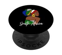 Afrique du Sud Tribal Boho Ethnique Heritage Noir Femme PopSockets PopGrip Adhésif