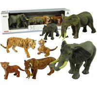 Afrique Eléphants Tigres Animaux Sauvages Figurines Set
