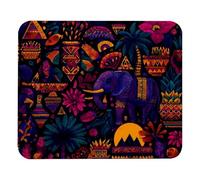 Afrique Ethnique Colorée Au Revoir (2) Mouse Pad Portable Tapis De Souris Bords Cousus Tapis Souris pour Ordinateur D'Études Travail 25X30Cm