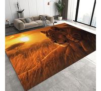 Afrique Lion Tapis 100 x 200 cm Prairie Coucher De Soleil Lavable Poil Court Tapis Couloir Long étroit Facile d’Entretien Tapis pour Couloir Q-137