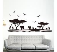 Afrique Noire Animaux Stickers Muraux fond Glass Bar salon Home Decor