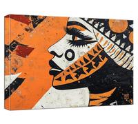 Afrique Peinture Numero Adulte Masque Peinture par Numero Débutants, DIY Numéro d'Art Kits Adulte Loisir Creatif Paint by Numbers avec Pinceaux Peintures Acryliques, Decoration Maison 45x60cm,Model907