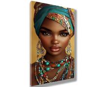 Afrique Peinture par Numero Adulte Fille Peinture Numero Enfant Débutants, Bricolage Activité Manuelle Kit Cadeau Creatif Adulte 35x70cm avec Pigment et Pinceaux, Tableau Decoration Murale, 934-W