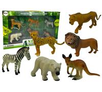 Afrique Wildlife Set de figurines kangourou zèbre