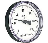 Afriso bimétal Thermomètre 1930 -120 degrés 63704 boîtier 63mm, axe 40mm, connexion 2000 / 2 "