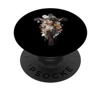 Afro-Américain Chrétien Dieu Noir Roi Amour Mélanine Jésus PopSockets PopGrip Adhésif