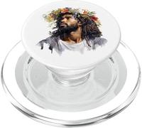 Afro-Américain Chrétien Dieu Noir Roi Amour Mélanine Jésus PopSockets PopGrip pour MagSafe