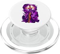 Afro-Américaine Femme Noire Lupus Guerrier Violet Ruban Maman PopSockets PopGrip pour MagSafe