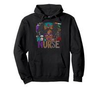 Afro-American Nurse Afro Cheveux Mélanine Noir Femme Sweat à Capuche