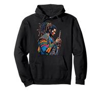 Afro American Samourai Warrior Japanese Style Bushido Art Sweat à Capuche