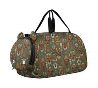 Afro Arrow Sac de sport doux pour enfants avec compartiment à chaussures et sangle réglable pour voyage, sport, fitness et entraînement Vert