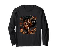 Afro Femme Papillon Harmonie Art Style Manche Longue