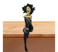 Afro Girl Sculpture, Modern Art Figurine, 3.94in Resin Statue Decor, Hand Painted Creative Artwork, Authentic Collectible Accent for Bedroom, Living Room, Dorm, Hotel, Cafe, Shop, Study, Apartment