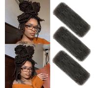 Afro Kinky Curly Braiding Bulk Hair For Mini Twists Afro Kinkys Bulk Synthetic Hair Cuban Twist Hair Soft Locs Micro Spring Twist For Dreadlocks Loc Repair (4#, 14 Inch (Pack of 3))