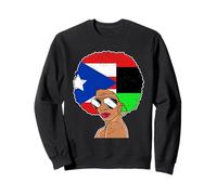 Afro Latina Pride Femme avec Portoricaine et Panafricaine Sweatshirt