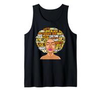 Afro Latinx Word Art Femme avec citations culturelles autonomes Débardeur