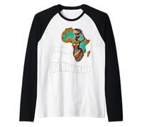 Afro Mom, Proud Black Mther, African Mama, Carte de l'Afrique Manche Raglan