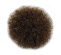 Afro Puff Drawstring Ponytail Extension for Black Women Human Hair Clip On Kinky Curly Ponytail Bun Durable Natural Soft Look élégant chic(Brown Black)