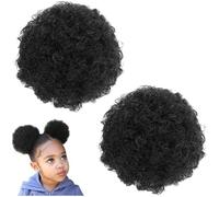 Afro Puff Drawstring Ponytail for Girls Kids Short Curly Small Synthetic Hair Buns Kinky Curly Hair Donut Chignon Accessories Nice processing