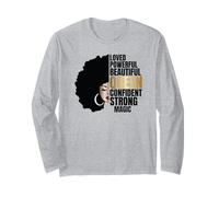 Afro Puissante Reine Noire Mélanine Magique Histoire Noire Manche Longue