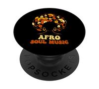 Afro Soul Music Vinyl Retro années 70 80 Funk Disco Dance PopSockets PopGrip Adhésif