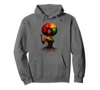 Afro Tree Woman Black Queen Melanin Roots Pride African Girl Sweat à Capuche
