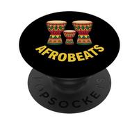 Afrobeats Music African Vibes Drums Illustration PopSockets PopGrip Adhésif
