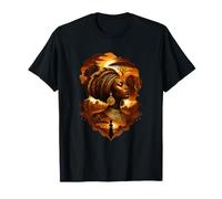 Afrocentrique Reine Africaine Mélanine Déesse Coucher de Soleil Savane T-Shirt